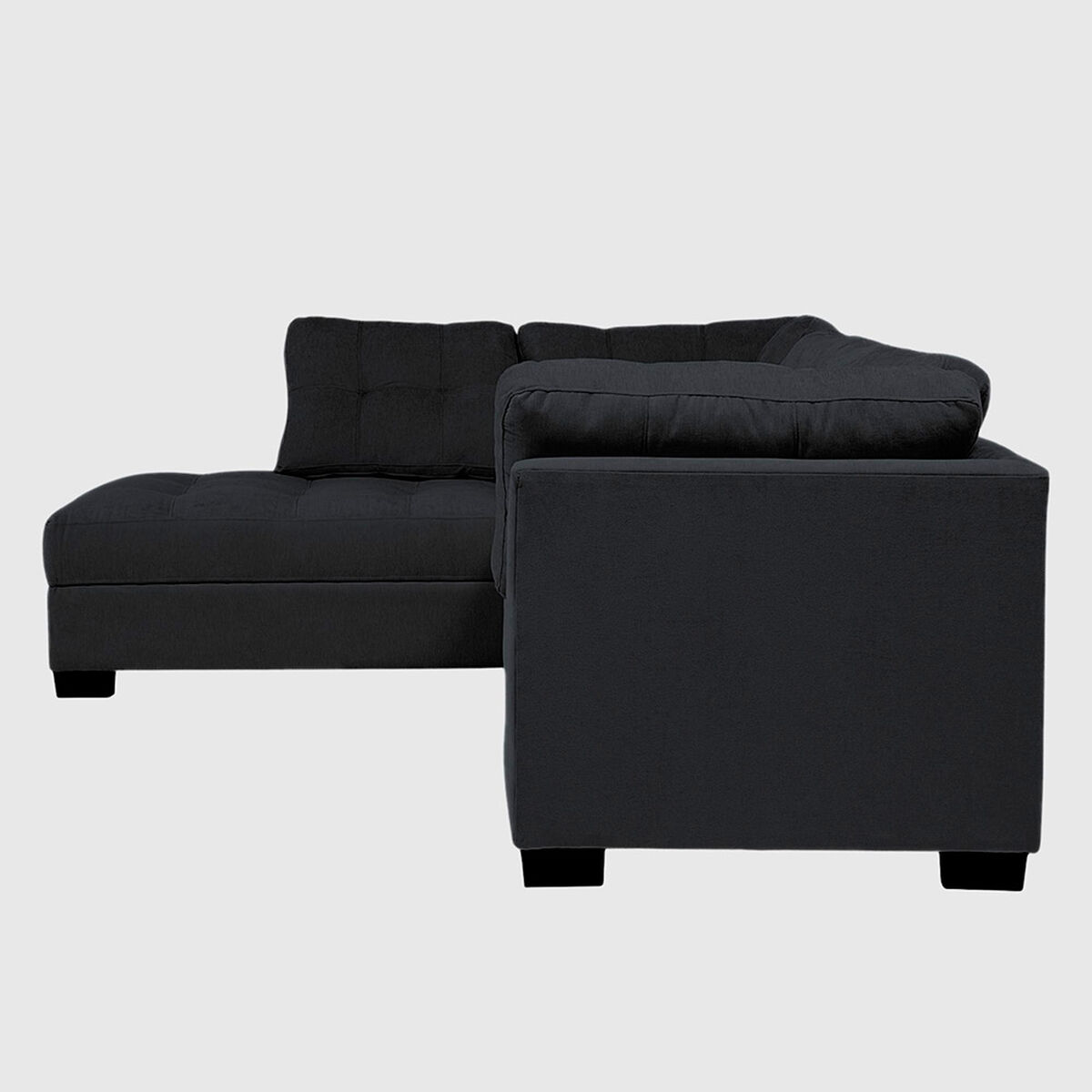 Seccional Izquierdo Muebles MPR Edimburgo 5 Cuerpos Negro