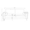 Sofá Home Mobili Cleveland 3 Cuerpos Arena
