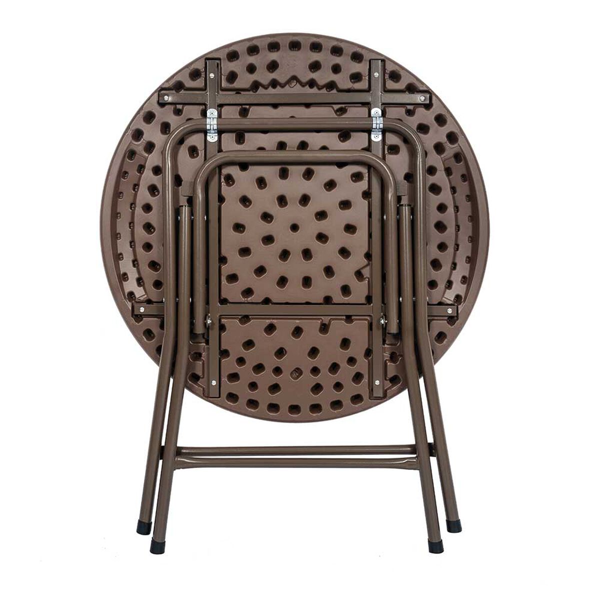 Mesa Plegable Redonda Northwest NW-RT80 Café 80 cm