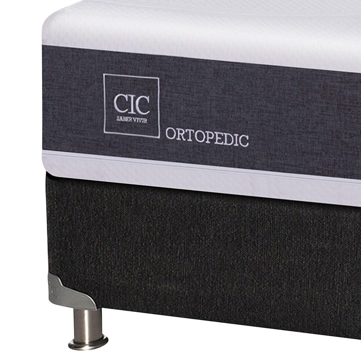 Box Spring CIC 2 plazas New Ortopedic + Respaldo Eufrates