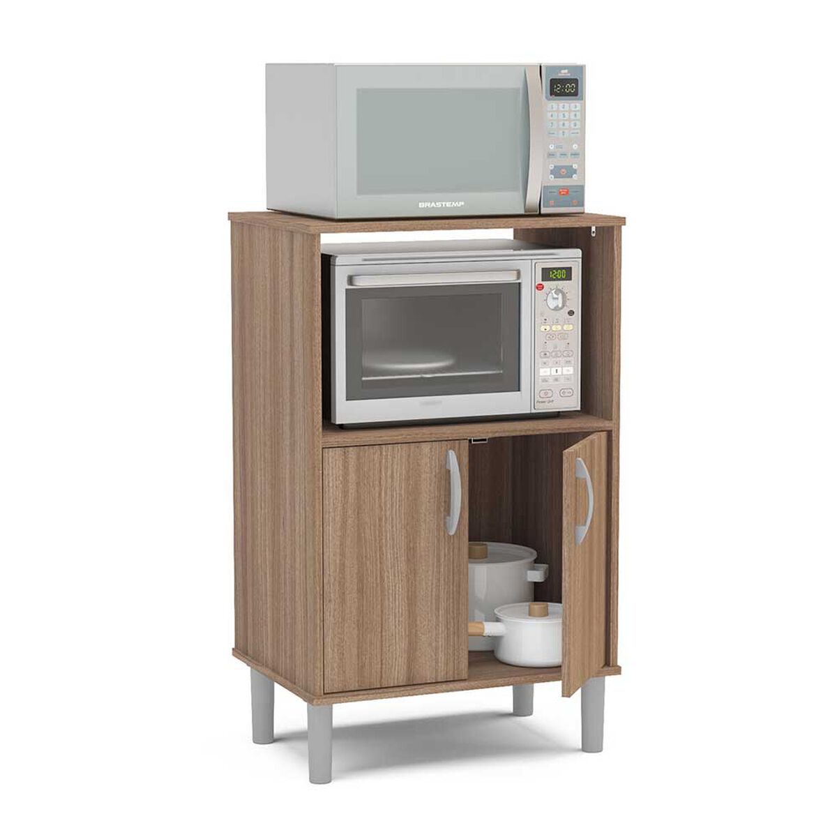 Mueble de Cocina Auxiliar para Microondas Vekkahome Tara Blanco