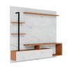 Panel TV Altavision Maragogi Blanco Marmolado y Blanco