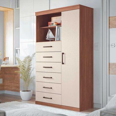 Imagen 1 del producto Cómoda Onessta Maraba 6 Cajones 1 Puerta Jatoba Arena