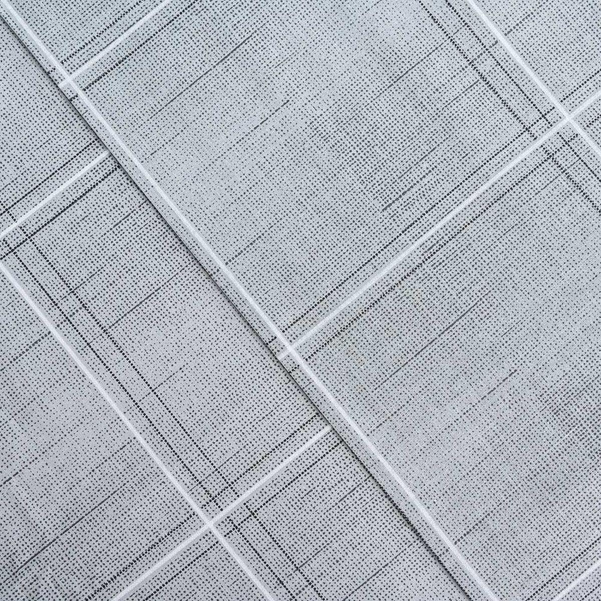 Juego de S&aacute;banas American Family King Cuadra Mini 144 Hilos Gris