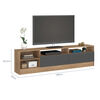 Rack TV Vekkahome Moyan 75 pulgadas Café