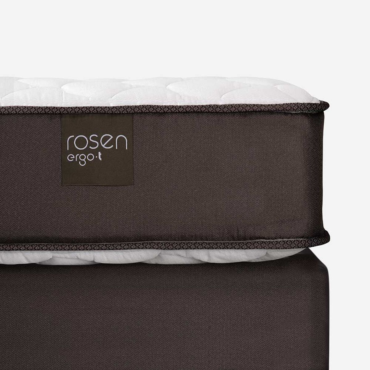 Cama Europea Rosen Base Dividida King Ergo T + Respaldo + 2 Veladores