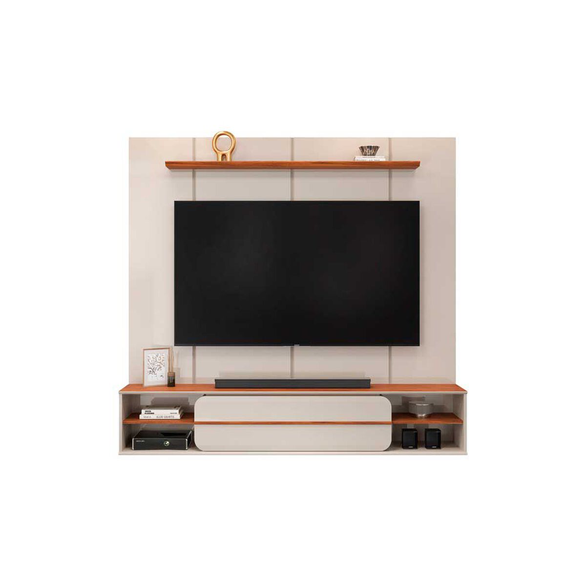 Panel TV Altavision Alana Blanco y Café