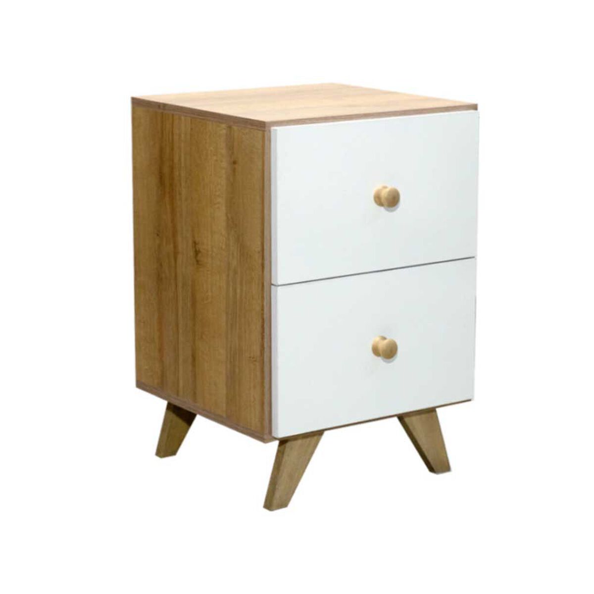 Velador Home Mobili Odda 2 Cajones