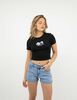 Polera Crop Con Estampado Manga Corta Mujer Icono