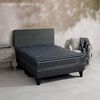 Cama Europea Celta 2 Plazas Black Elite Base Dividida + Respaldo