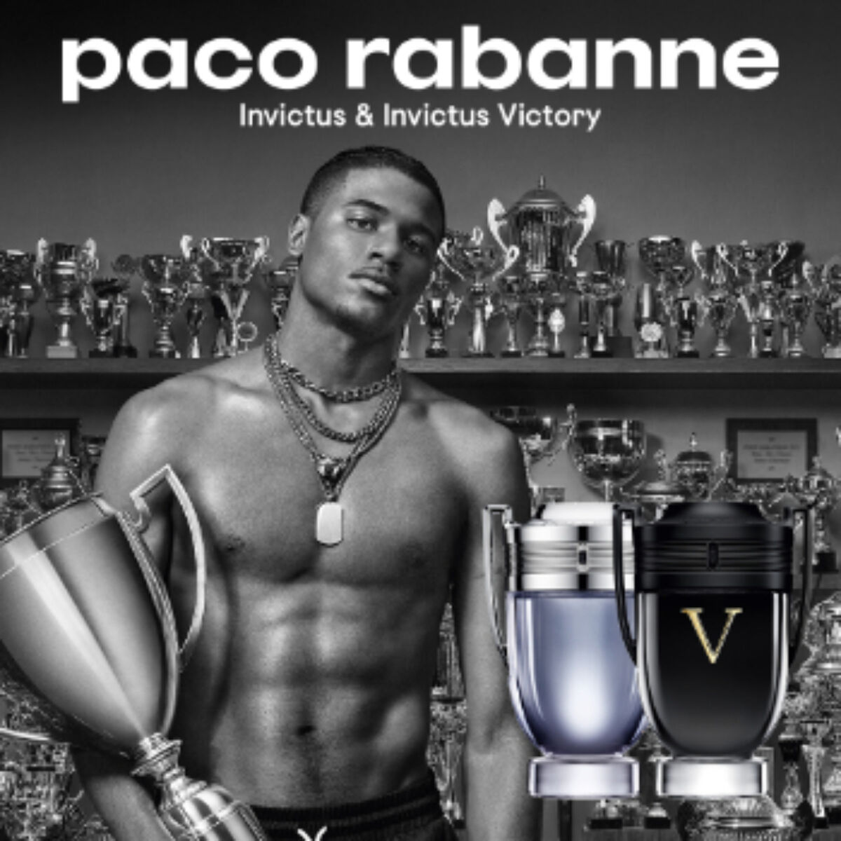 Set Paco Rabanne Invictus Edt 100Ml + Desodorante + Megaspritzer 10 Ml