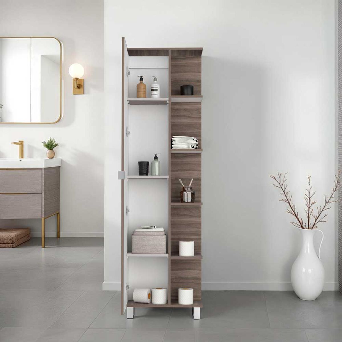 Estante Tuhome Bath 300 Avellana Blanco