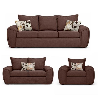 ELEGANT DETAIL Juego de Living Elegant Detail New Houston 3-2-1 Cuerpos Café