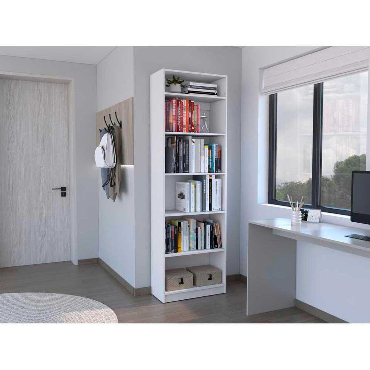 Estante 5 Repisas + Complemento TuHome Home Blanco