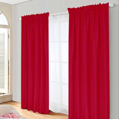 Imagen 1 del producto Combo Cortinas Doral Tabatha 220 x 140 cm Rojo