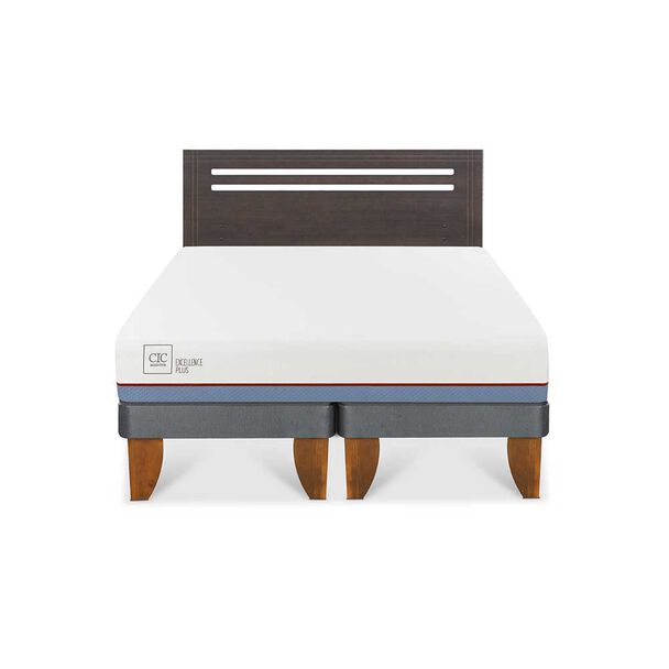 Cama Europea CIC Base Dividida 2 Plazas Excellence Plus + Respaldo Munich
