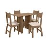 Juego de Comedor Home Mobili Cambry 4 Sillas Café