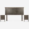 Cama Europea Rosen 2 Plazas Anna + Respaldo + 2 Veladores