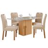 Juego de Comedor Decocasa Ana  4 Sillas Off White