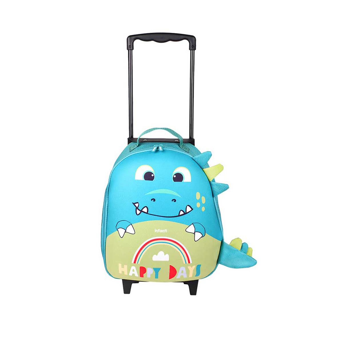 Mochila con Ruedas Dinosaurio Verde Infanti
