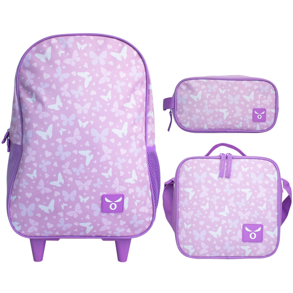 Pack 3 Piezas Mochila Mariposa, Lonchera y Estuche Moose