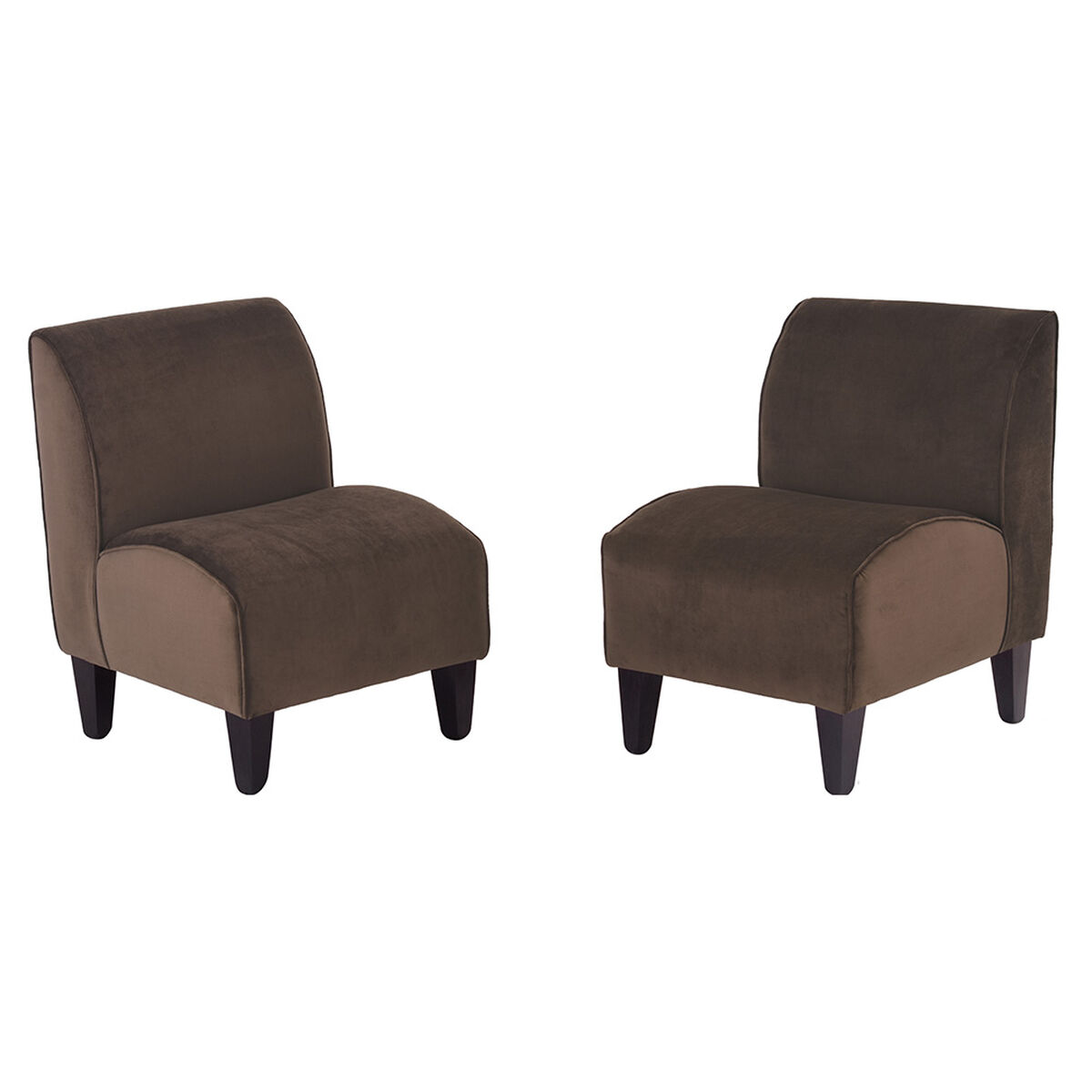 Juego de Living Felpa Bodevir Lua 3-1-1 Chocolate