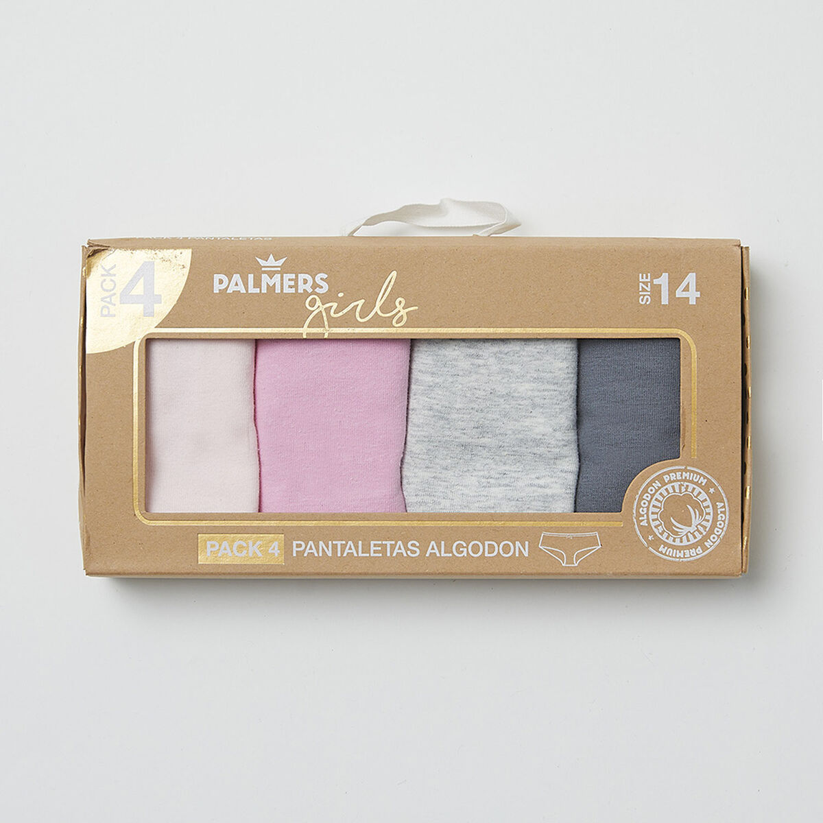 Pack 4 Calzones Pantaletas Niña Palmers