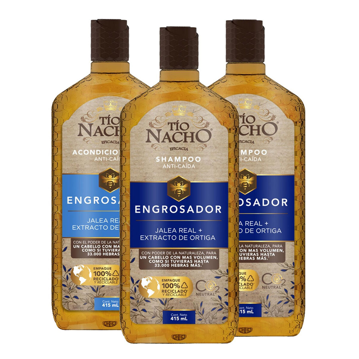 Pack Tío Nacho Engrosador  Shampoo + Acondicionador