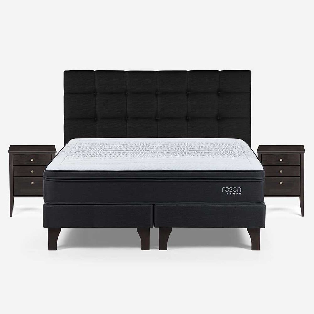 Cama Europea Tempo King + Maderas Issey