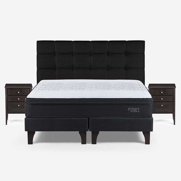 Cama Europea Tempo King + Maderas Issey