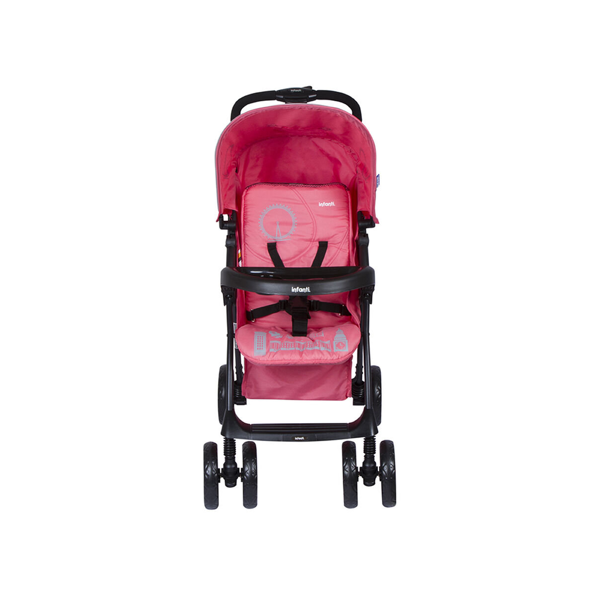 Coche Travel System Kei London Raspberry
