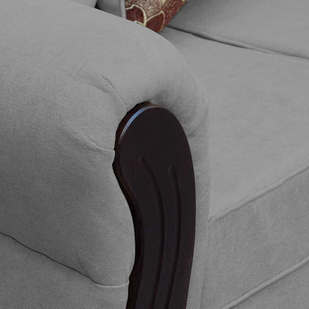 Juego de Living Elegant Detail Girona Sofá 3 Cuerpos + Dos Sillones 1 Cuerpo Gris