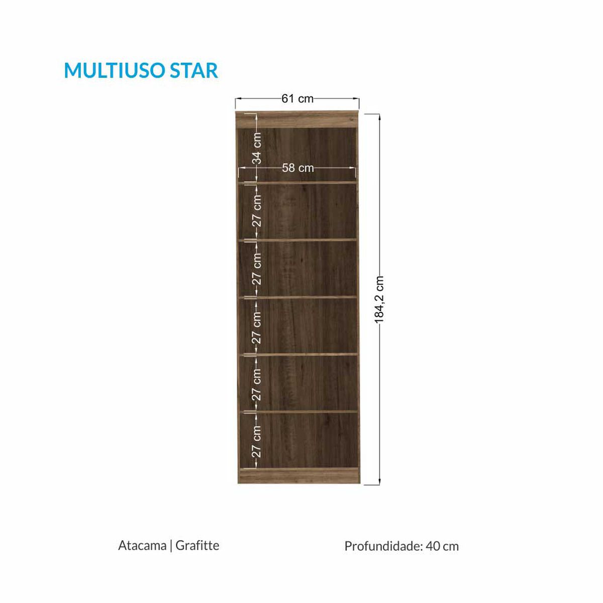 Clóset Onessta Multiuso 2 Puertas Atacama Grafito