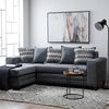 Sofá Seccional Izquierdo Living Factory Milan 3 Cuerpos Gris