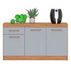 Mueble Base Cocina Vekkahome Alba 3 Puertas Caf&eacute;