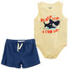 Conjunto Body + Short de Algodón Chess Baby