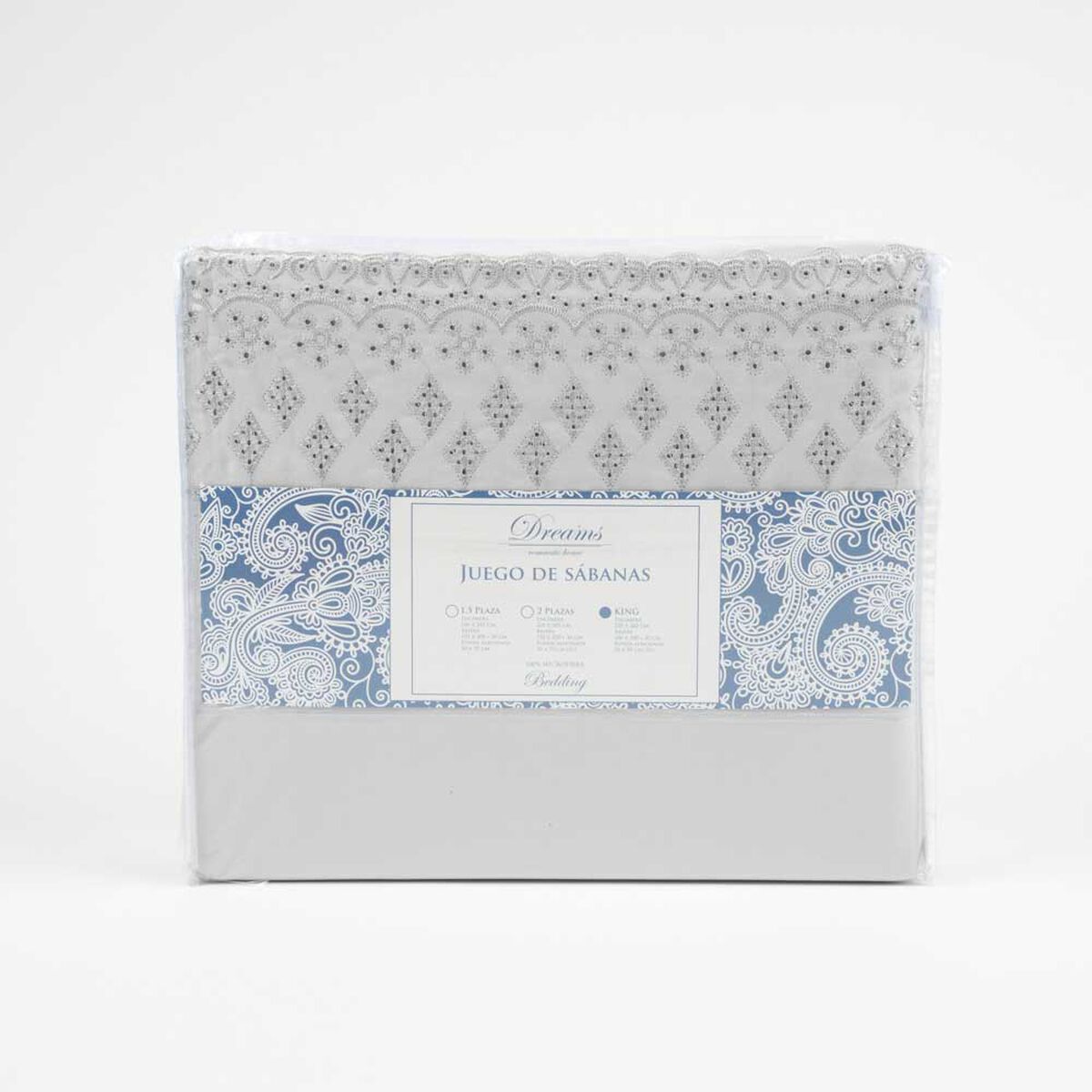 Juego de S&aacute;banas Broderie Dreams King