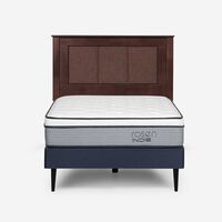 Cama Europea Rosen 1,5 Plazas Indie + Respaldo Rachel