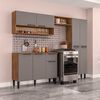 Mueble de Cocina Vekkahome Madri 1 Caj&oacute;n 9 Puertas Gris