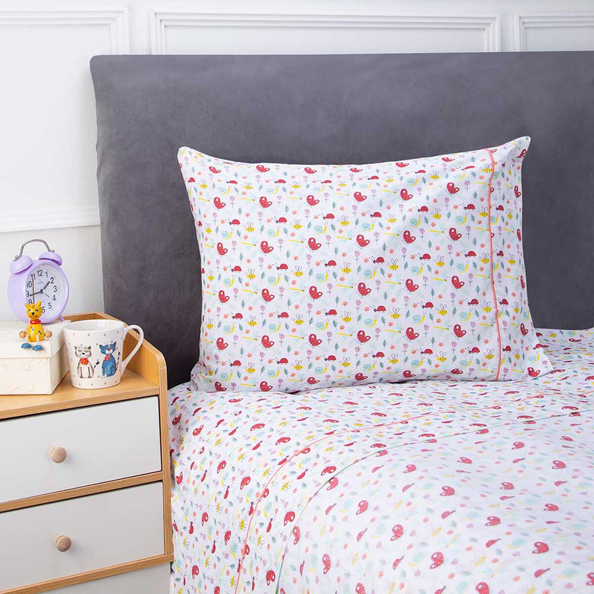 Juego de Sábanas Infantil Estampado Casanova Kids 144 Hilos 1,5 Plazas Nature