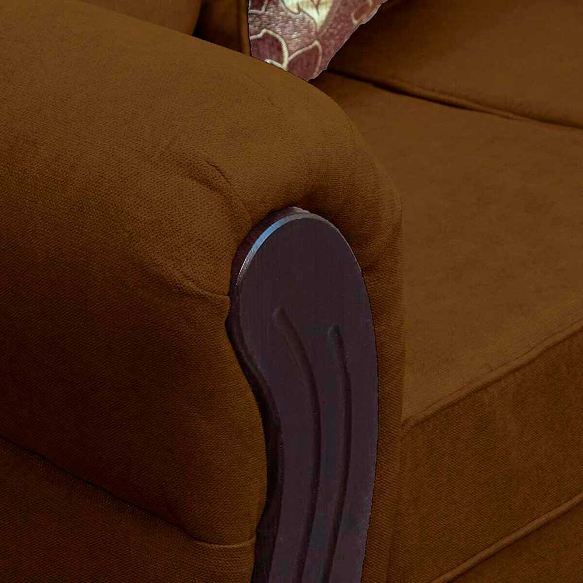 Juego de Living Elegant Detail Girona Sof&aacute; 2 Cuerpos + Dos sillones 1 Cuerpo Caf&eacute;
