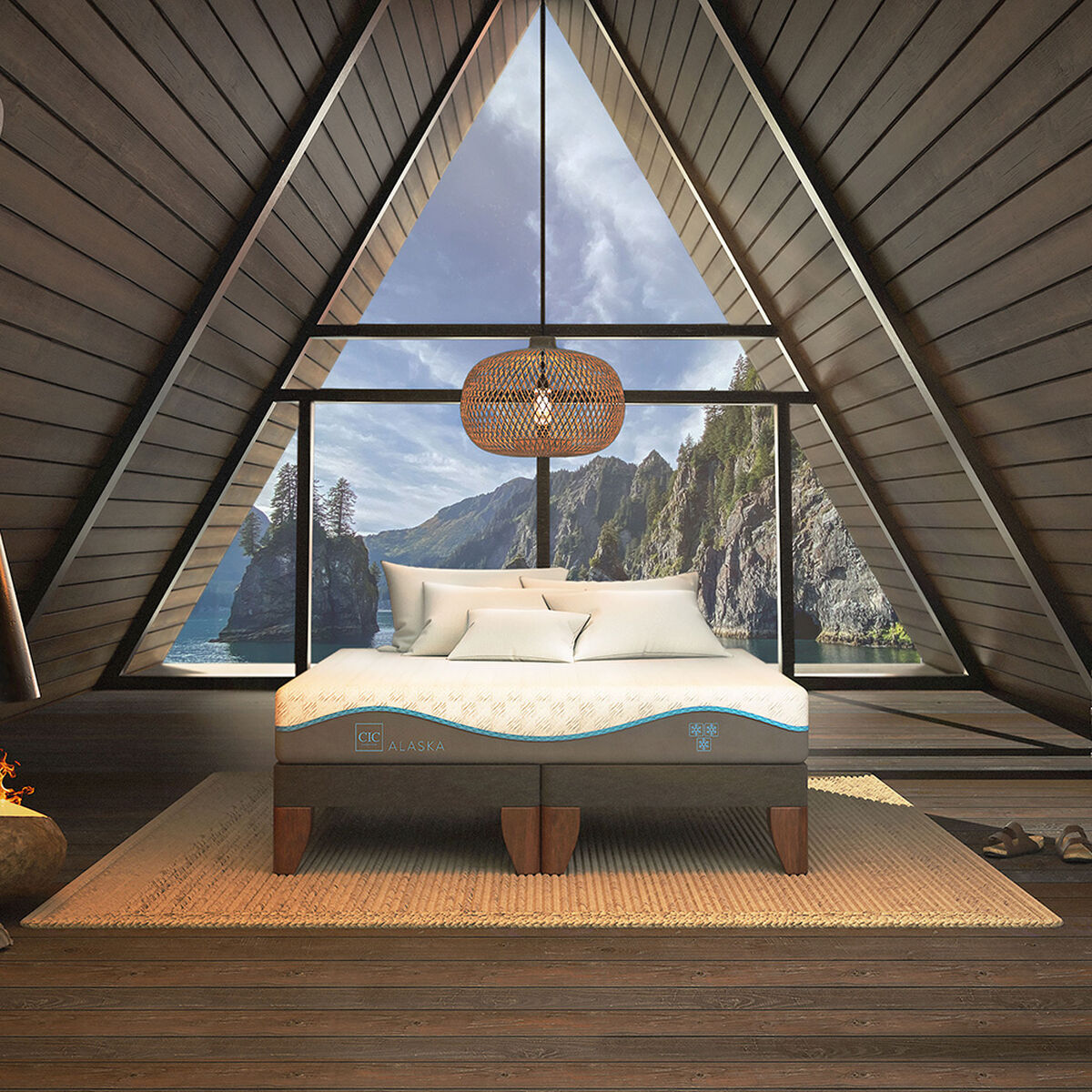 Cama Europea CIC Base Dividida King Alaska