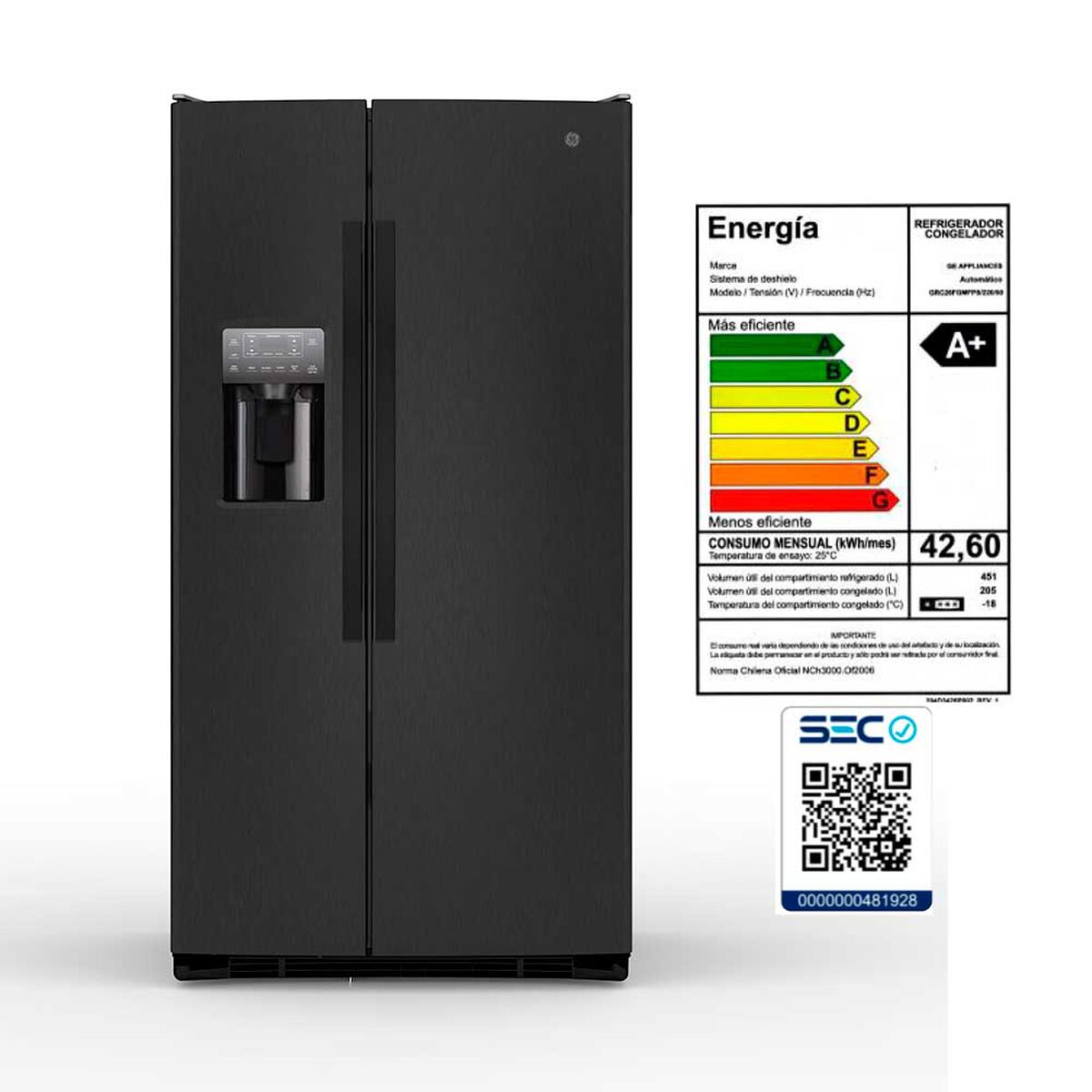 Refrigerador Side by Side General Electric GRC26FGMFPS 656 lts.