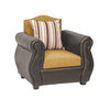 Juego de Living Innovamuebles Azucena Sofá 3 Cuerpos + Dos Sillones 1 Cuerpo Oro 