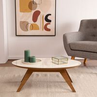 Mesa de Centro Roca Fronteiras Blanco Canela