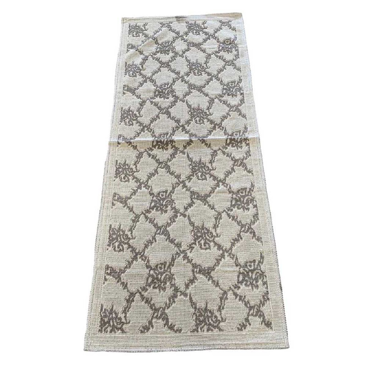 Alfombra de Pasillo Zagora Bucle Flor Crudo Blanco 80 x 300 cm