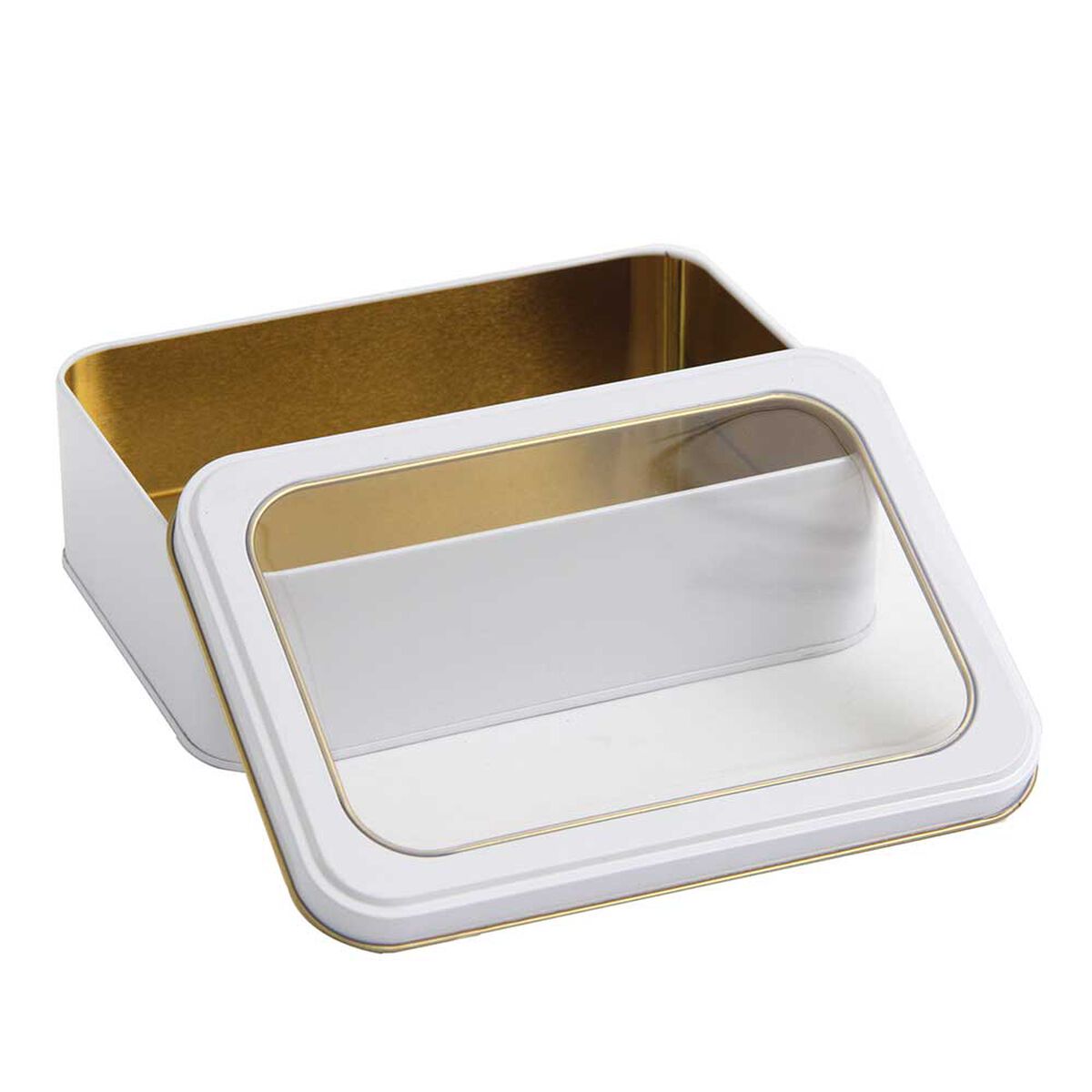 Lata Decorativa Metal Vgo 18 x 13 cm Blanco