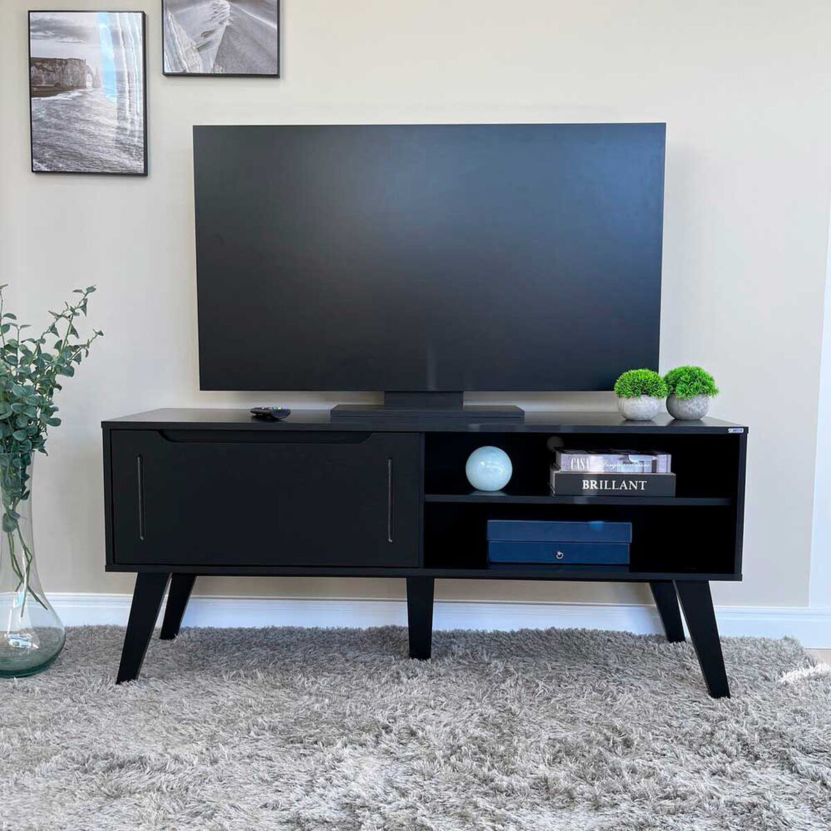 Rack TV Exit Lotus Hasta 55" Blanco