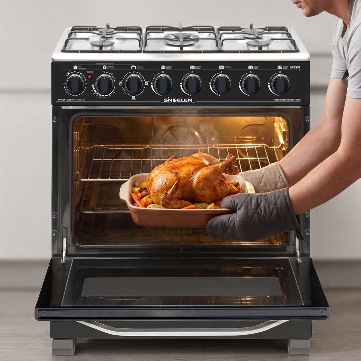 Cocina Sindelen 5 Quemadores CH-700NG 84 L