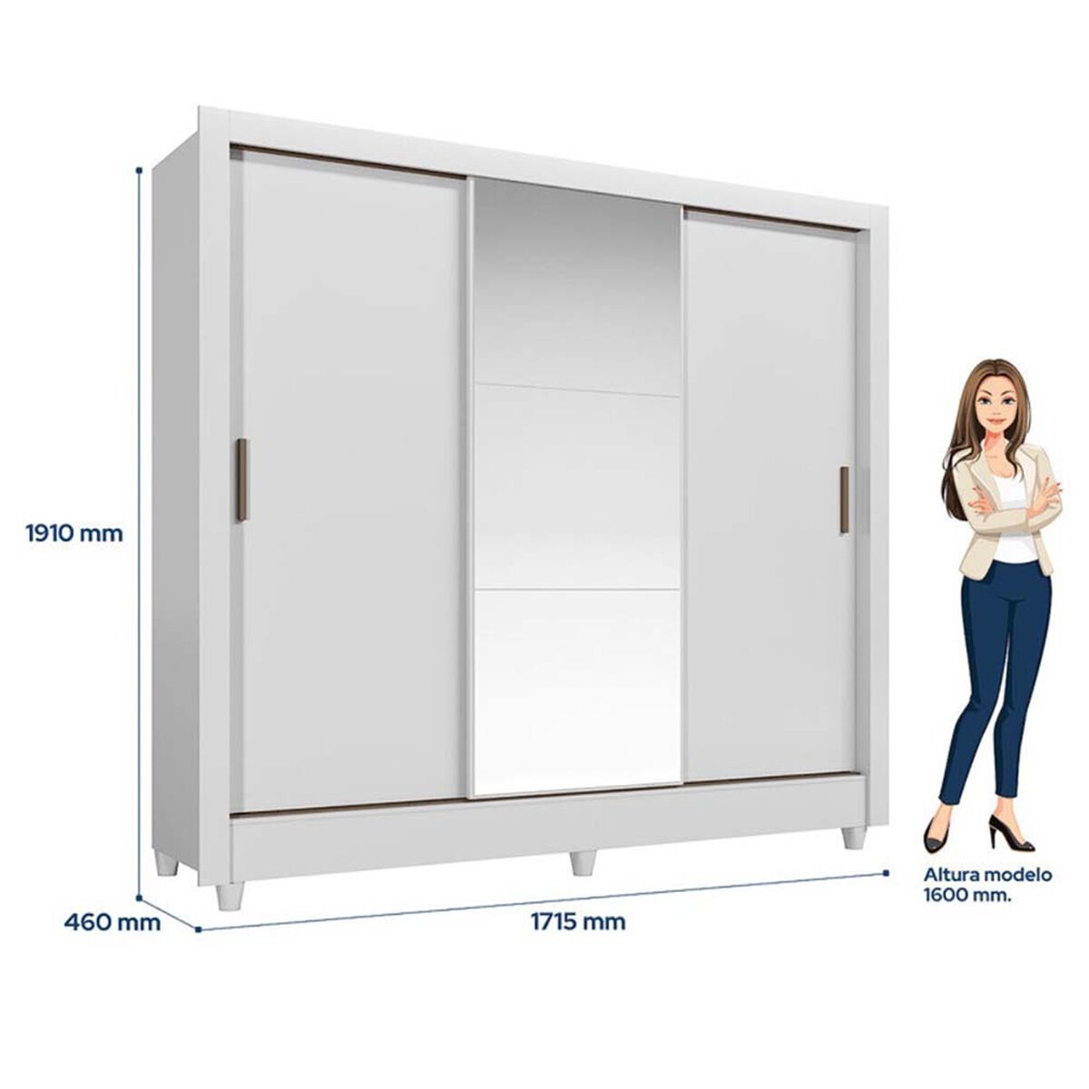 Clóset Onessta Francia 3 Puertas Blanco